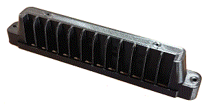 Mcdanlj's version of a chord bar holder for 12-chord autoharps.  Click for bigger picture.