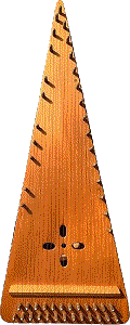 This Luthier's Staff bowed psaltery also seems to have been factory built.  I only have the photo to go by so I can't extract the model number or year.  Click for bigger picture.