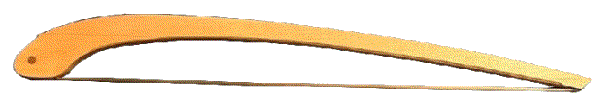 The bow that probably shipped with Luthier Staff psalteries back in the day. Click for slightly bigger photo.