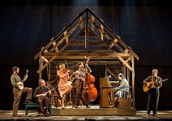 Much of the music in the musical <i>Bright Star</i> is performed by on-stage musicians. Click for bigger photo.